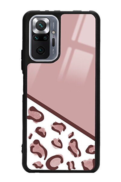 Spoyi Xiaomi Redmi Note 10 Pro - Max Kahve Leopar Tasarımlı Glossy Telefon Kılıfı