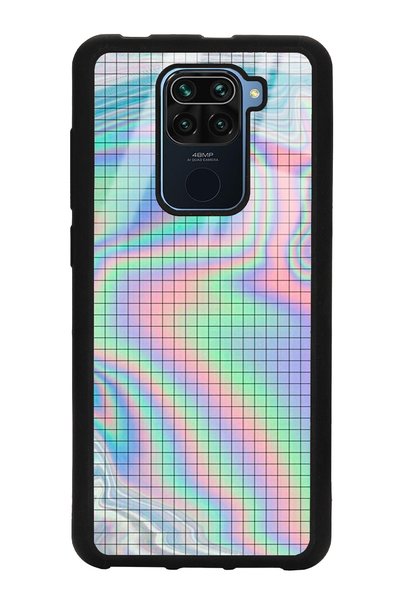 Spoyi Xiaomi Redmi Note 9 Neon Checkerboard Design Glossy Phone Case