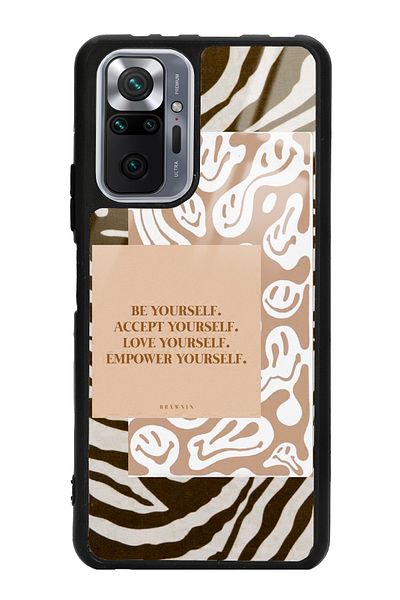Spoyi حافظة هاتف Xiaomi Redmi Note 10 Pro - Max Emoji Zebra Design لامعة