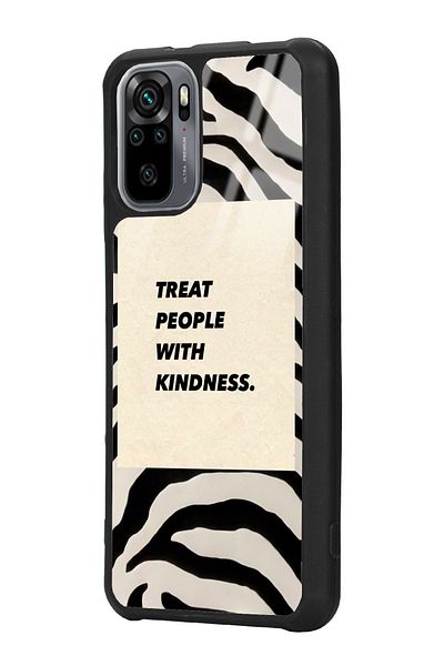 Spoyi حافظة هاتف لامعة لهاتف Xiaomi Redmi Note 10 - 10s بتصميم Zebra Motto