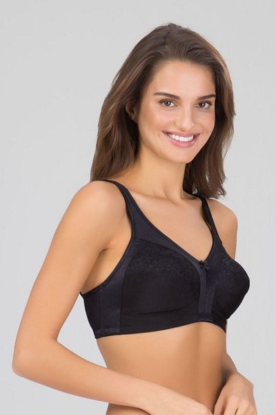 Kom Γυναικείο Μαύρο Σουτιέν Barbara Wire Free Cupless Super Gathering