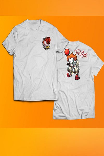remonz Penny Wise You'll Float εμπριμέ 100% βαμβακερό μπλουζάκι Oversize Μπλουζάκι μεγάλου μεγέθους