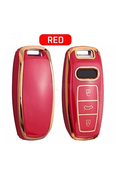 AYZ GARAGE Audi (carcasă nouă) Material Tpu Husă roșie pentru chei