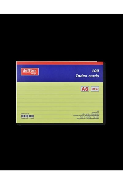 DEFFTER Yellow Striped A6 Index Card - Anonymous 8699164641260