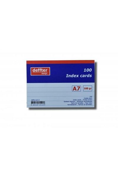 DEFFTER Index Card A7 / White Striped Anonymous8699164641253