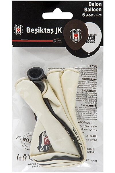BalonEvi Marka: Beşiktaş Poşet Içi 6'lı Balon Kategori: Dekoratif Ürünler