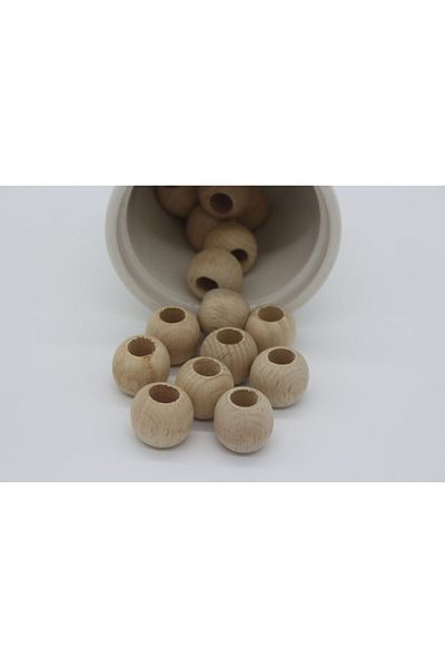 Hobimos Ξύλινες χάντρες 20mm - Ξύλινες χάντρες 20mm 8 τεμάχια