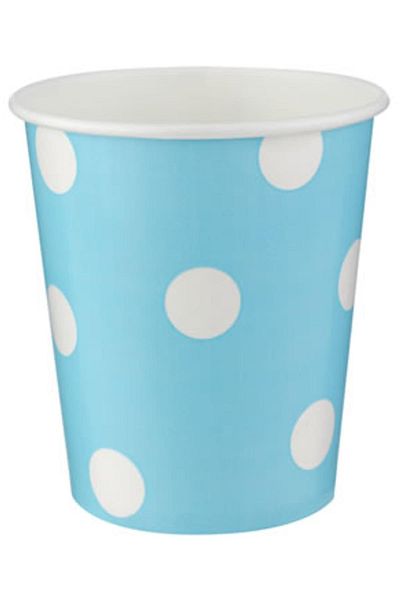 Roll-Up Brand: Paper Cup 8-Piece Blue Polka Dot Category: Cup