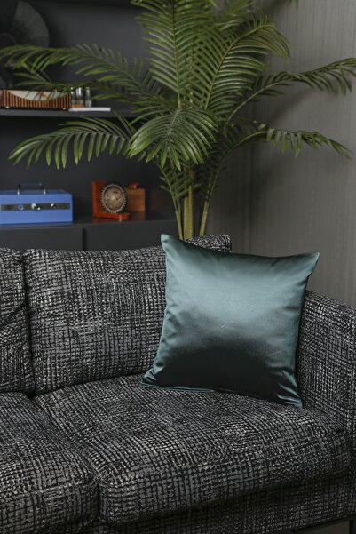 AYPETEKS Zümrüt Yeşili Kırlent Kılıfı 45x45cm Premium Raşel Kumaş