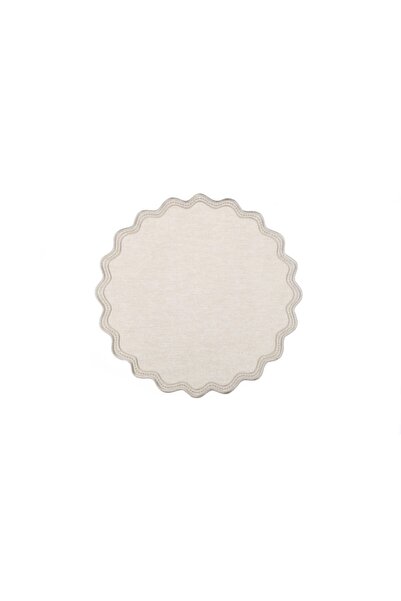 Golden Table Home Christmas Gri Yuvarlak Supla 4'lü Set