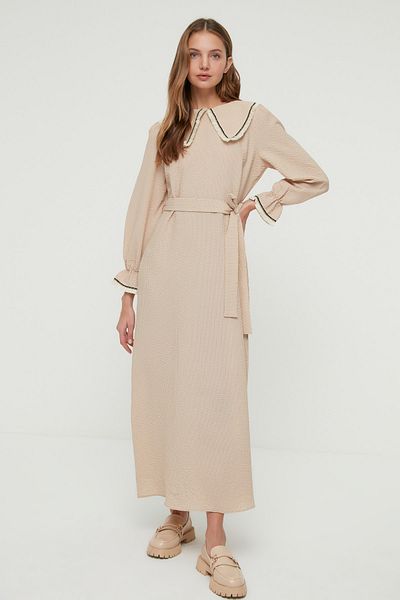 Trendyol Modest Kleid - Beige - A-Linie