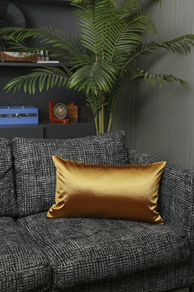 AYPETEKS Sarı Kırlent Kılıfı 40x60cm Premium Raşel Kumaş