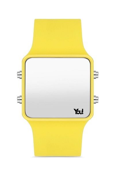 You Watch ساعة يد YW1108 LED صغيرة باللون الأصفر