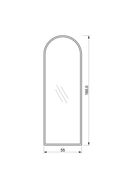 Genel Markalar Beyaz Oval Çerçeveli Ayaklı Boy Aynası