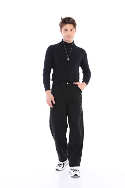 Darkly Jeans Erkek Siyah Carpenter Pantolon