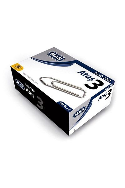 Mas Code:230 Paper Clip No:3 5 Pack of 100