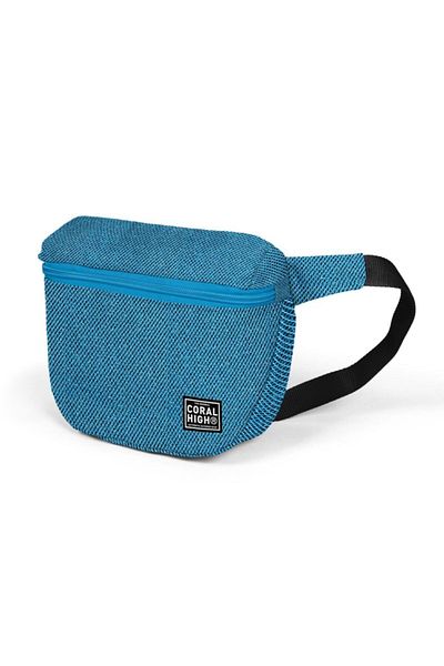 Coral High Blue Glitter Waist Bag