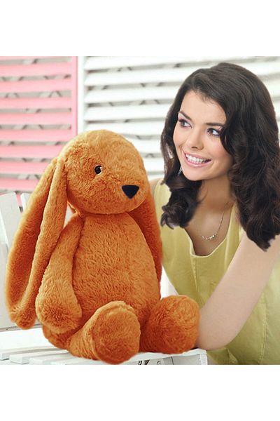 Özgüner Oyuncak Özgüner 45 cm Plush Rabbit Sleeping Companion - Brown