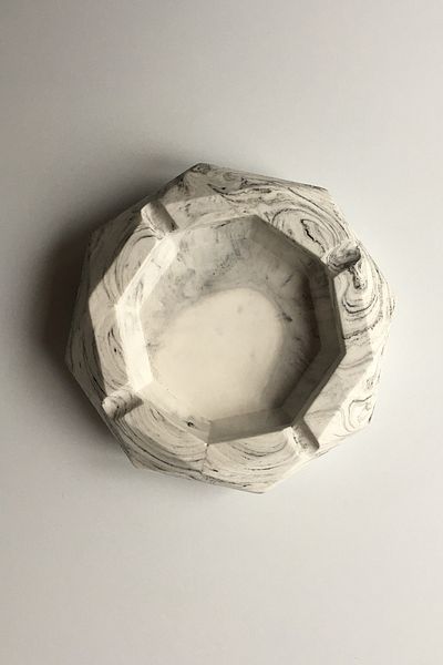 sin istanbul Octagonal Concrete Ash Tray Marble Pattern Ashtray