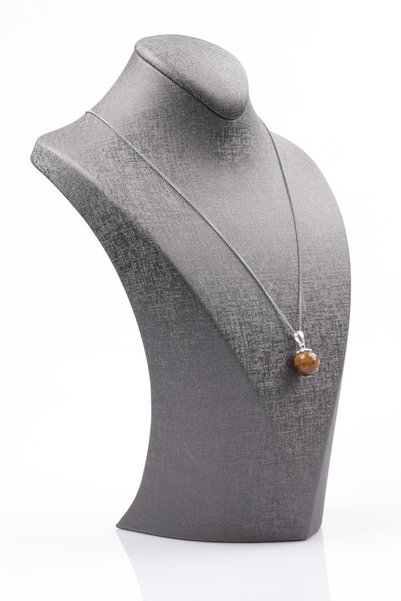 Alibaba Doğaltaş Tiger Eye Natural Stone Necklace