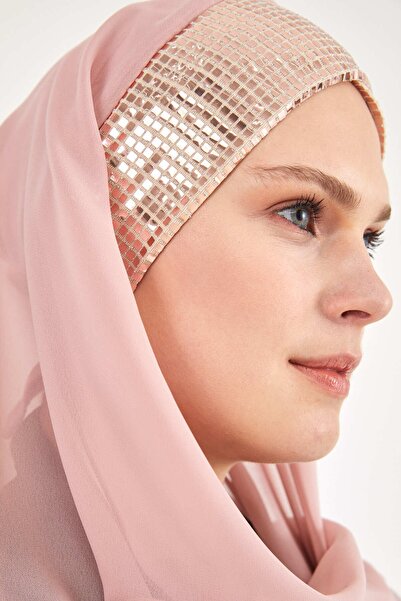 Differenza Triangle Chiffon Scarf - Powder Powder