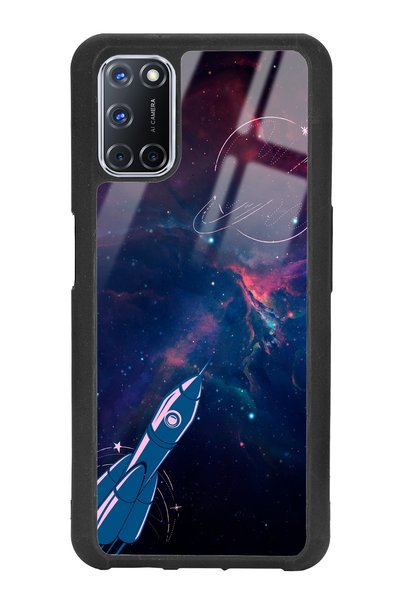 Spoyi Oppo A72 Compatible Space Rocket Design Glossy Phone Case