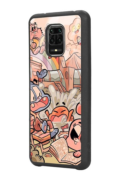 Spoyi حافظة هاتف لامعة بتصميم غامبول لهاتف Xiaomi Redmi Note 9 Pro - 9s