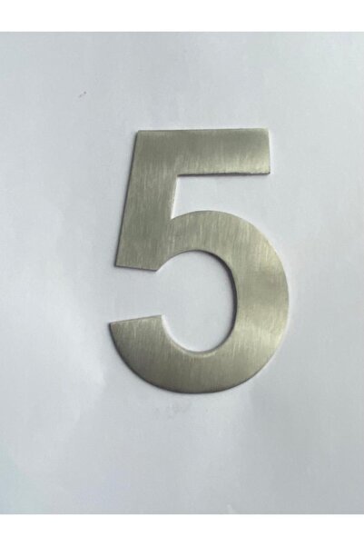 Meloni Kapı Numarası 10 Cm No 5 Paslanmaz Çelik Kendinden Yapışkanlı Kapı Bin...