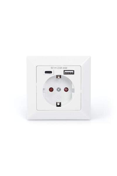 Digitus Dıgıtus 1 X Usb Type-c™, 1 X Usb A'ya Sahip Sıva Altı Emniyet Prizi