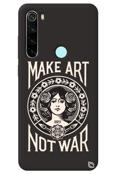 WANNA PROTECT Xiaomi Redmi Note 8 Black Color Make Art Inside Velvet Patterne...