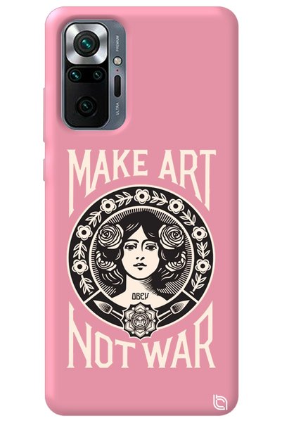 WANNA PROTECT Xiaomi Redmi Note 10 Pro Pink Color Make Art Velvet Patterned S...