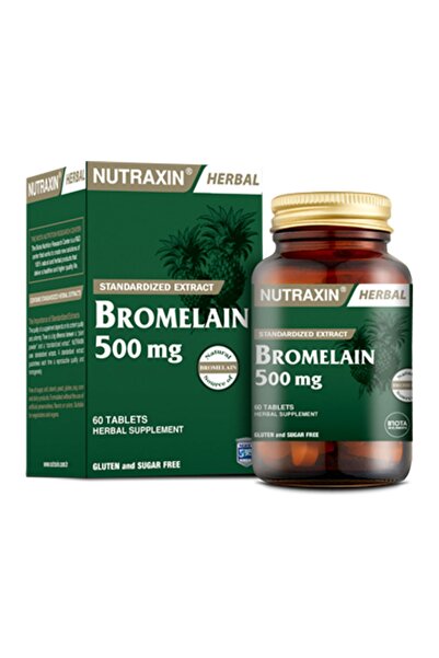 Nutraxin Herbal Bromelain 1000 Mg 60 Tablet + 1 Adet Şase Kolajen