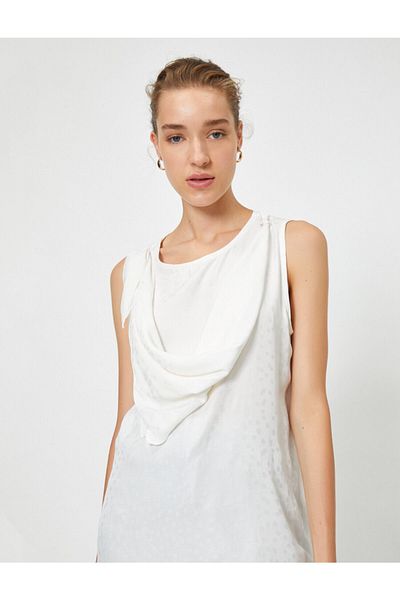 Koton Μπλούζα Drape Detailed Crew Neck