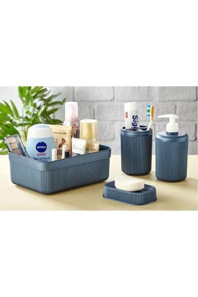 Kosova Σετ μπάνιου Ksv 4 τεμαχίων - Σετ βούρτσας και δοσομετρητή υγρού σαπουνιού