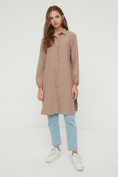 Trendyol Modest Hemde - Braun - Relaxed Fit