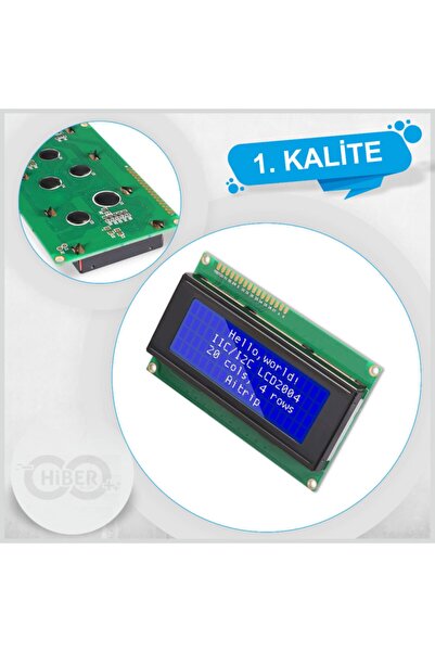 Arduino 20x4 LCD Ekran Mavi Aydınlatma