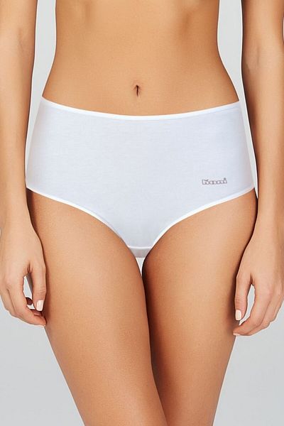 Kom Chiloți de damă din bumbac pieptănat Lycra Compact Bato Slip Pachet de 6 alb M-4xl