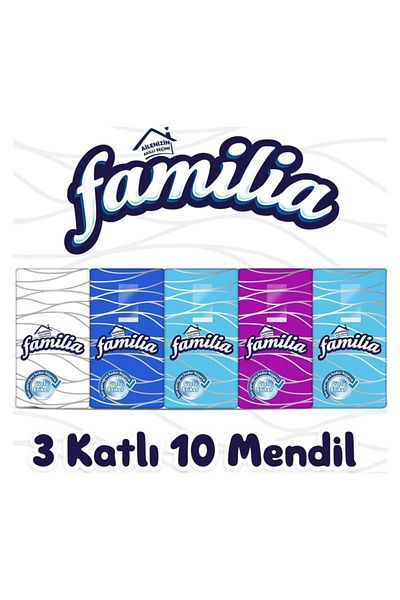 Familia Wipes 3 Layers 10 Packs x 5 Pieces = 50 Packs of Pocket Wipes