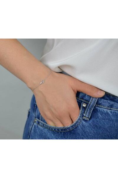 Nida Jewelry Gümüş Çapa Bileklik