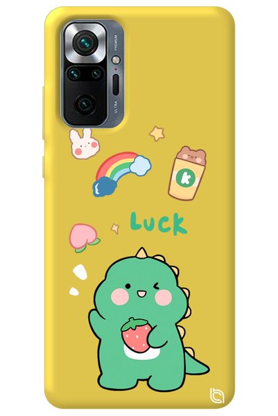 WANNA PROTECT Xiaomi Redmi Note 10 Pro Yellow Colored Dinosaur Velvet Pattern...