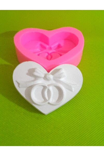 AnkaHobiMarket Kalp Içinde Yüzük Silikon Kalıp