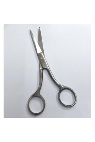 abnturk Krom Nikel Bıyık,kaş Düzeltme Makası 12cm Kendi Kendini Bileyen Pasla...