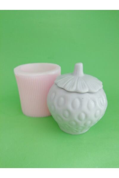 AnkaHobiMarket Çilek Saksı Kapaklı Silikon Kalıp