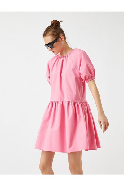 Koton Poplin Dress Short Sleeve