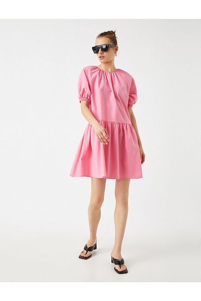 Koton Poplin Dress Short Sleeve