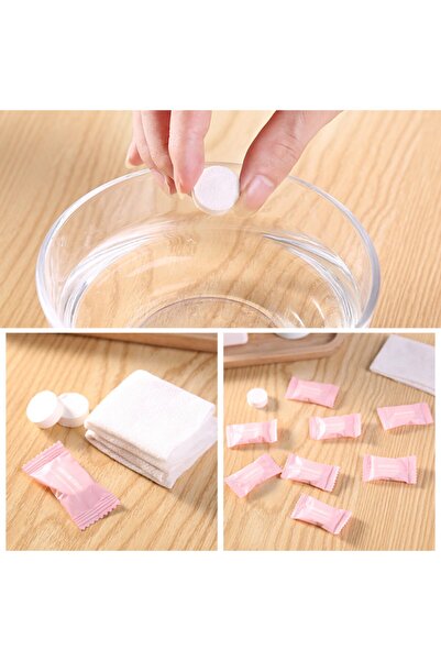 Genel Markalar 1 Adet Tek Kullanımlık Seyahat Havlusu Sıkıştırılmış Yüz Havlusu Islak Mendil Nemli Peçete