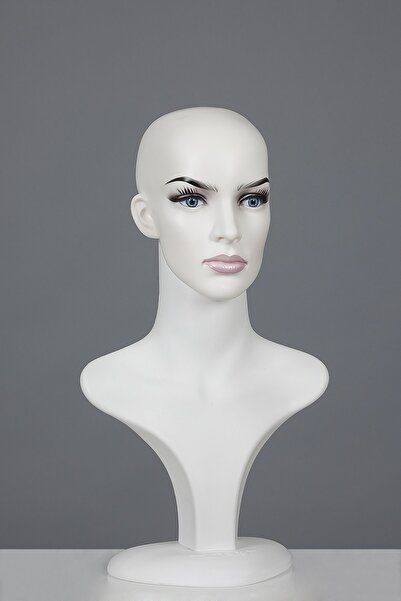 Genel Markalar Tablalı Bayan Makyajlı Kafa Manken, Peruk Mankeni, Şapka Mankeni