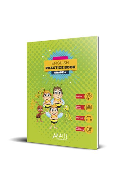 Analiz Yayınları كتاب ممارسة اللغة الإنجليزية للصف الرابع من الدرجة 4