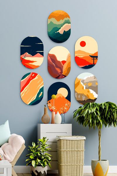 ÖZCANLAR ÇERÇEVE Çerçevesiz Oval Yeni Nesil Modern Uzak Doğu Temalı Hediyelik...