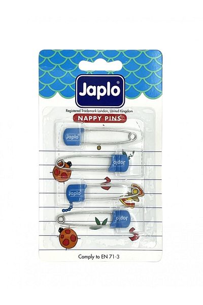 Japlo 4 Pcs Blue Safety Baby Pin Safety